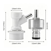 Quick-Disconnect Carbonation Cap Threaded Stainless Steel Carbonation Cap Hose Barb Beverage Gear