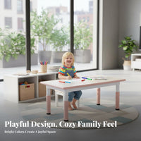 Adjustable Height Study Table and Chair Set Easy to Clean Height Adjustable Young Child Table Set Child Design children's Study Desk and Chair
