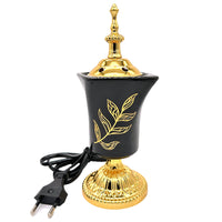 Plug-in Ceramic Incense Burner, Southeast Asian Style, Electroplated Finish