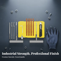 Portable Case Tubeless Tire Repair Kit Long-Lasting Motorcycle Tire Repair Tools Easy to Use for Roadside Emergency, Travel