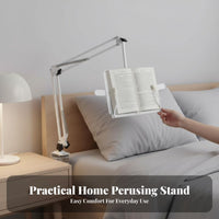 Adjustable Arm Book Stand Hands Adjustable Desk Clamp Book Stand Portable Office Supply for Kids