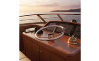 Yacht Steering Control Wheel with Grip Stainless Steel Boat Steering Wheel Mirror Polished