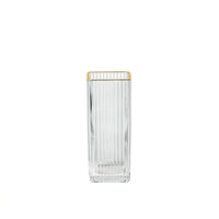 Gold Rimmed Glass Vase, Modern Minimalist Style