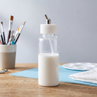 80cc Airbrush Paint Bottle with Nozzle Transparent Airbrush Paint Bottle Screw Cap Bottles Clear for Airbrushing