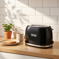 Two-Slice Toaster Non-Slip Toaster with Crumb Tray Adjustable Easy to Clean for Kitchen, Small Apartments