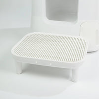 Rectangular Pedal with Slatted Grille Plastic Litter Box Step for Pet Owners, Home