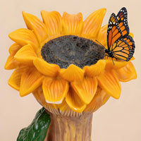 Sunflower Bird Bath Decorative Sunflower Birdbath Easy to Clean for Yard, Patio
