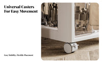Rolling Makeup Trolley With Drawers Cosmetic Organizer particle-proofresistant Top for Women