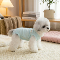 Dog Anti-Licking Shirt and Cat T-Shirt, Full Body Dog T-Shirt and Cat Anti-Licking Shirt with Buttons, Solid Polyester Lining Pet Indoor Clothing