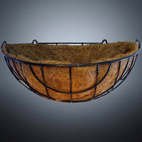 Garden Decor Wall Planters Outdoor with Metal Wire Basket and Liner, Hand-Welded Wall Planter, Breathable Hanging Basket