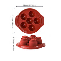 Escargot Baking Dish Brick Red 6-Cup Tray Easy to Clean