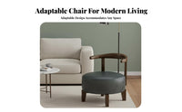 rotate Wooden Stool Light Luxury Design Upholstered Low Stool sturdy Wood Seat