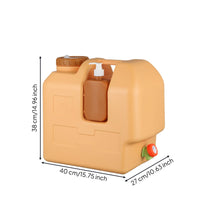 Portable Water Tank with Pump Bottle Heavy-Duty Outdoor Water Carrier with Tube Leakproof Jerrycan for Journeyers, Camping