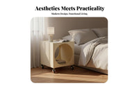 Bedside Nightstand Stackable Rotating Cube Organizer Movable with casters