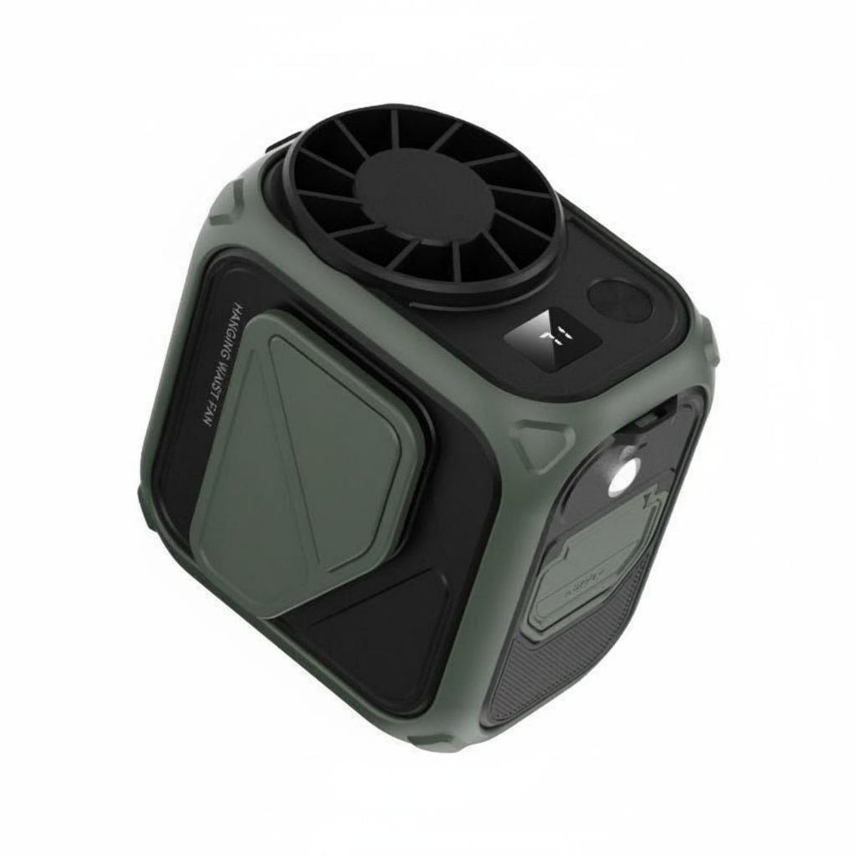Waist Clip Fan Powerful Air Circulation Waist Hanging Fan Multi-Adjustable Settings Personal Cooling Device for Gardeners, Hikers, Warehouses, Camping