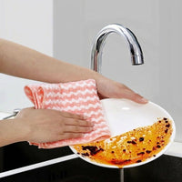 Oil-Resistant Dishcloth Microfibre Cloth, 5-Pack 25cm Microfiber Cloths for Dishes, High Absorbency Cleaning Cloths for Kitchen Countertops