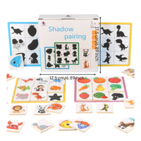 Smooth Shadow Matching Puzzle Color Recognition Wooden Matching Puzzle Fine Motor Skills Toy Educational for Toddlers, Preschoolers, Kindergarteners, Home, Classroom, Daycare
