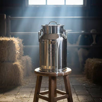 Sealed Stainless Steel Barrel Carrying Handle Stainless Steel Storage Barrel Rounded Base