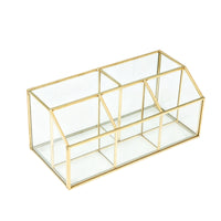 Storage Box with Compartments Open-Top Makeup Organizer with Compartments Small
