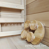 跨境新品 冬季桑拿用品 木枕 靠背 干蒸房桑木枕 腰枕 炭化橡木