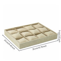 Watch Tray with Pillows Rectangular Jewelry Tray with Pillows Velvet Organizer for Jewelers, Collectors, Retail Counters, Dressing Tables