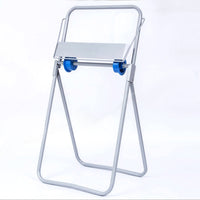 Industrial Large Roll Dust-Free Paper Holder Stainless Steel Wall-Mounted Nonwoven Support with Wheels Floor-Standing Paper Towel Rack