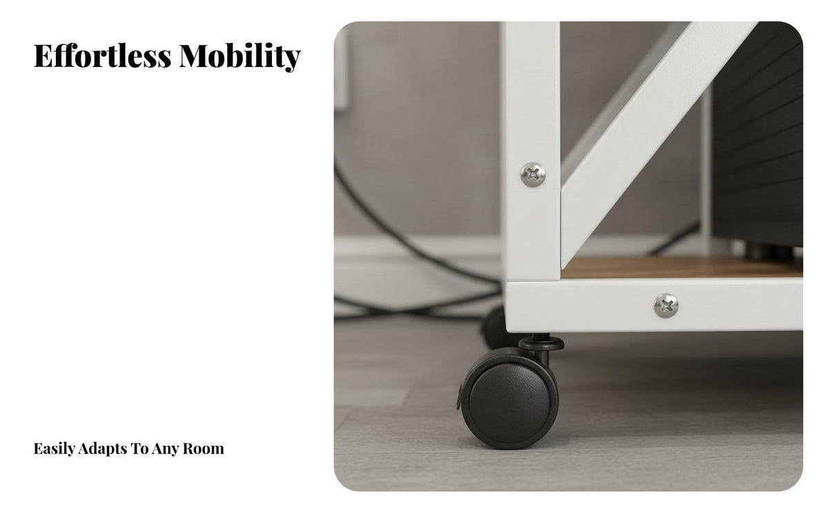 Multifunctional Multi-Tier Equipment Rack Ventilated-Air Design Mobile Amplifier Stand Space Saving Mobile AV Media Stand Heavy Duty Steel Frame for Audiophiles, Living Room, Office