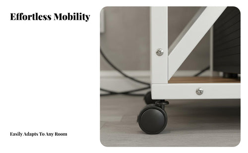 Multifunctional Multi-Tier Equipment Rack Ventilated-Air Design Mobile Amplifier Stand Space Saving Mobile AV Media Stand Heavy Duty Steel Frame for Audiophiles, Living Room, Office