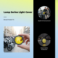 Round Spotlight Shade, Yellow Light, Black Fighter Accessory