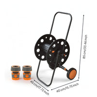 Hose Reel Cart Metal Hose Reel Cart with Wheels Large Capacity for Yard