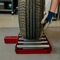 Tire Changing Roller with Steel Rollers Heavy Duty Tire Rolling Board Portable Hardware for Mechanics, Vehicle Owners, Auto Repair Shops, Home Garages