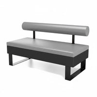 Upholstered Booth and Chair Combo Minimalist Design Padded Dining Seat Sturdy Construction High-Density Foam for Milk Tea Shop