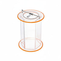 Hexagonal Polishing Barrel High Glass-Like Acrylic Tumbler Drum Leak-Resistant Seal Rotary Polisher Barrel for Technicians, Jewelry Making