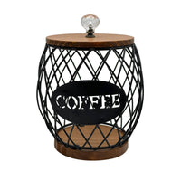 Pineapple Basket Space-Saving Wire Basket with Wooden Base Lightweight