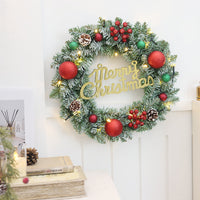 Christmas Wreath Door Hanging Decoration, Simulated Flower Wreath, PVC, 35cm