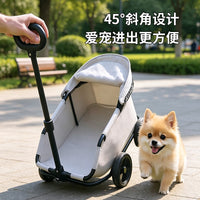 跨境热销中小型宠物轮椅手推车 狗狗外出小推车 便携拉杆狗推车