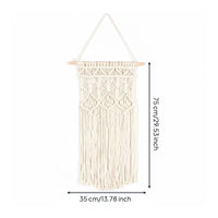 Woven Tapestry Wall Hanging Easy to Hang Cotton Cord Wall Hanging Tassel Fringe