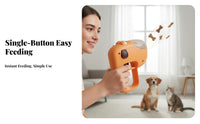 Food Launching launcher single-Button Operation Pet Food Boredom Relief Treat dispenser for feline Owners, play session, Indoors, Training occasions