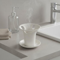 Ceramic Toothbrush Holder Minimalist Design Multi-Hole Toothbrush and Toothpaste Cup Easy to Glazed Ceramic Makeup Brush Holder for Families