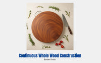 Ironwood Cutting Board Antibacterial Sturdy Wood Round U-handle Slicing Dicing Chopping Board Authentic Ironwood Clam Wood Easy Storage Suitable for Everyday Cooking Home Kitchen Restaurant