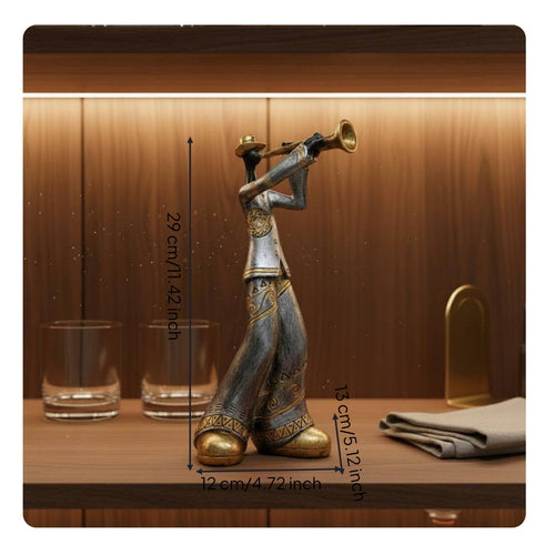 5 Pieces Retro Musician Sculptures Living Room Accent Music Band Statue Sturdy