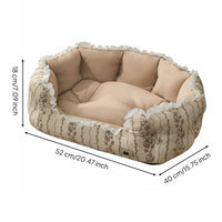 Kitten Couch Bed Calming Raised Side Dog Bed Warm for Indoor