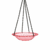 Hanging Bird Bath Glass Water Bowl Garden for Yard