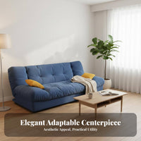 Multi-Functional Fold-open Sleeper Couch Foldable Design transformable Foam Lounger Space-Saving Sofa Bed puffyLike Comfort for Small Apartment Dwellers, Students, Young Adults, Bedroom, Home Office