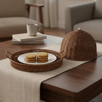 Bread Basket with Lid Dust Resistant Covered Snack Basket Household Storage for Party