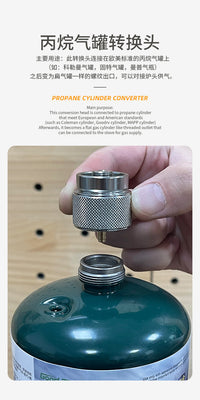 MAPP Gas Adapter Converter for Propane Tanks, Outdoor Stove Accessory