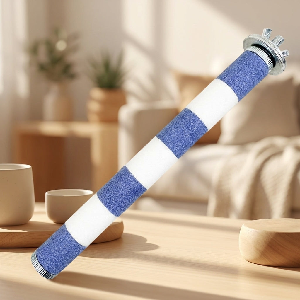 Sanding Perch for Cockatiel, Striped grit perch Rod for Wood, Pet Bird Supplies Foot Toy