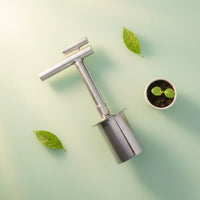 Bulb Planter Metal Seedling Transplanter Lightweight Tube Style Easy Soil Removal Seedling Hole Digger for Gardeners, Farmers, Farm