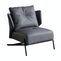 Comfortable Sled Base Armchair Modern Design Lounge Chair Minimalist Design Indoor Furniture Soft Upholstery for Office Professionals, Homeowners, Readers, Living Room, Bedroom, Reading Nook, Den