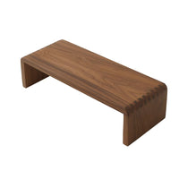 Walnut Wood Monitor Stand Riser for Desk, Bookshelf Organizer
